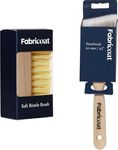 Fabricoat Brush Combo – Cleaning Brush and 60mm/2.5 inch Angled Cutting in Paint Brush – Wooden Handles - Use to Clean and Apply Fabricoat Fabric Paint