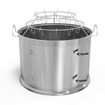 only fire Stainless Steel Grill Cooking Smoking Attachment, Charcoal, Rib Hanging System for Weber 22 inch Kettle Grills - Turns Your Kettle into Smoker