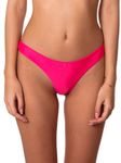 Ocean Blues Women's Watermelon Red Cheeky Brazilian High Cut Bikini Bottom Size Medium