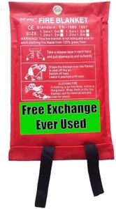 Fire Blanket for Home, Fiberglass Fire Suppression Blanket for Kitchen, Flame Retardant Protection and Heat Insulation Emergency fireproof Safety Blanket for People, 39.3"x39.3"
