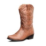 SheSole Women's Western Cowgirl Cowboy Boots Tan Size 9