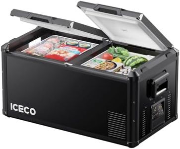 ICECO VL90ProD Dual Zone 12V Fridge Freezer, 95QT Portable Refrigerator