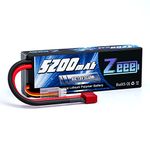 Zeee 2S Lipo Battery 5200mAh 7.4V 80C Hard Case Battery with Deans Plug for 1/8 1/10 RC Vehicles Car RC Buggy Truggy RC Airplane