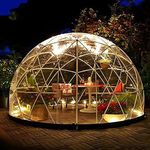 Vakiorn 12ft/3.6m Bubble Tent Dome, Outdoor Geodesic Dome Tent for 6-8 Person, Upgraded Garden Igloo Dome with Transparent Window, Waterproof Clear Dome Tent Suitable for Camping, Party, Christmas