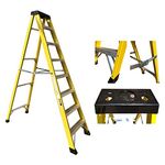 Electricians Heavy Duty Tread EN131 Fibreglass Step Ladder 30000v - 8 Tread GRP