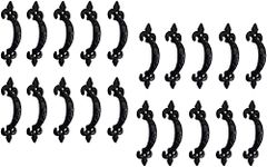 Adonai Hardware "Nethaniah Antique Cast Iron Cabinet Pull Handles (4" x 20 Pack, Matte Black) for Vintage Wooden Barn Doors, Gates, Closets, Furniture, Drawers, Cupboards, Wardrobes and Sheds