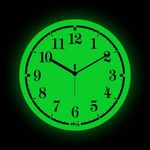 Mi Glow Store Glow in The Dark Wall Clock | Classic Digits (Green) | Modern Night Glow | Aesthetic Wall Clock