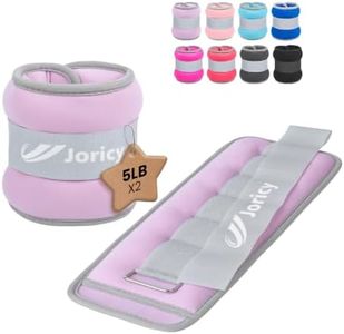 Ankle Weights, Wrist Leg Arm Weights for Women Men Kids Child with Adjustable Straps, Strength Training Weighted for Jogging, Running, Walking, Fitness, Gym Workout - 10LBS Pair (5 LB Each Weight),