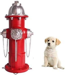 Choies Dog Fire Hydrant Statue with 4 Stake,Puppy Pee Post Training Statue,Outdoor Large Fire Hydrant Statue Garden Patio Ornament Decorations 14.5 inch Tall