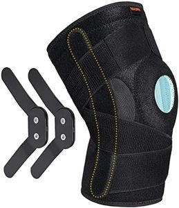 Thx4COPPER Hinged Knee Brace-Adjustable Open-Patella with Cross Straps & Stabilizers, for Protection & Relief-Supports Compression for Joint Trauma & ACL Tears, Arthritis,Tendon Injuries