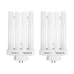 Xtralite 2 Pack 27w Daylight Replacement Bulb for High Vision Reading Lamps, 4 Pin GX10Q-4 Quad Tube (6500k)