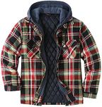 Mens Hooded Flannel Jacket insulate