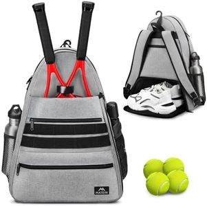 MATEIN Tennis Bag Tennis Racket Bags, Large Tennis Backpack for Men & Women with Shoe Compartment Hold 2 Rackets, Pickleball Paddles, Badminton Racquet, Balls Accessories, Waterproof Tennis Gifts Bag