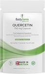 Bodygenix Quercetin 750mg Capsules - Immune System Brain Cardiovascular Health Joints Support Energy Boost Natural Vegan Supplement - 180 Capsules 6 Month Supply