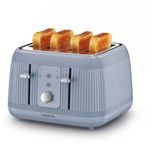 Kenwood Dawn Toaster, 4 Slot Toaster, Reheat, 5 Browning Settings, Defrost and Cancel Functions, Pull Crumb Tray, TFP09.​000BL, 1800W, Stone Blue