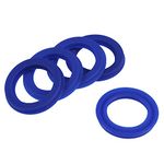 sourcing map UN Radial Shaft Seal 25mm ID x 35mm OD x 5mm Width PU Oil Seal, Blue Pack of 5