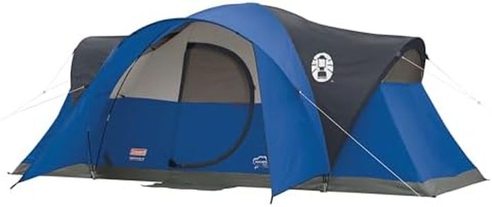 Coleman Montana 8-Person Camping Tent with Rainfly, Weatherproof Family Tent Sets Up in 15 Mins, Fits Multiple Airbeds