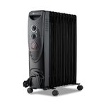 PureMate Oil Filled Radiator, 2500W/2.5KW - 11 Fin - Portable Electric Heater, 3 Power Settings, Adjustable Temperature and Thermostat, Thermal Safety Cut off & 24 Hour Timer