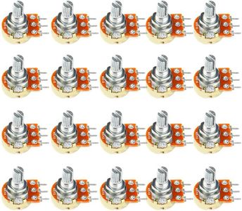 JESSINIE 20PCS WH148 Single Potentiometer B100K Variable Resistors 15mm Knurled Shaft 3Pins 100K Ohm Taper Rotary Potentiometer