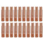 MIG Tips Welding Tips, Copper Contact Tips, 20Pcs Welding Contact Tips for 15AK MIG/MAG Welding Torch Consumables, Welding Gun Accessories Gas Nozzle Tips (1.0mm)