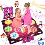 Dance Mat for Girls Kids, Gifts for Girls 3 4 5 6 7 8 9 10+ Year Old, Light Up Music Dance Pad with Bluetooth, 6 Game Modes, 3 Challenge Levels&Adjustable Volume, Toys Games Christmas Birthday Gifts