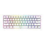 GAMDIAS RGB Wired Mechanical Keyboard | Hermes E3 RGB White Keyboard | N-Key Rollover & Anti-Ghosting Functionality | 16.8 Million RGB Backlighting | USB-A