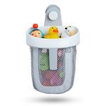 Munchkin Super Scoop Baby Bath Toy Storage Basket & Net, Removable Wall Hanging Bath Tidy, Baby Bath Caddy & Bath Organiser Rack, Shower & Bath Toy Holder, Bathroom Toy Net with Suction Cup & Handle