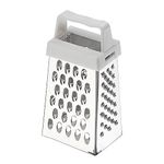 Chef Aid Mini Grater, Efficent Kitchen Gadget, Perfect for Grating Garlic, Nutmeg, Chocolate, and Parmesan, Dishwasher Safe, Metallic