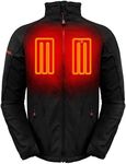 ActionHeat 5V Battery Heated Jacket for Men with Tri-Zone Heating, Touch Control, Machine Washable - Winter Heating Jacket for Skiing, Camping, Motorcycling, Hiking - Black