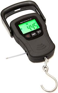 Commercial Grade Heavy Duty Digital 110lb/50kg Capacity Hanging Scale with Backlit and Measuring Tape for Luggage Fish Fishing with Comfortable Handle and Large Hook