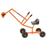 Big Dig The and Roll Special Edition Sandbox Sand Digger Excavator Crane with 360 Degree Rotation Base for Children 3 Years Old and Up, Orange