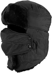 MEOKEY Gorro de Invierno Unisex, Gorros de Aviador Trapper Sombrero de Esquí Ruso Térmico Hombres Mujers con Orejeras Mascara, A Prueba de Viento para Ciclismo Senderismo Deportiva al Aire Libre