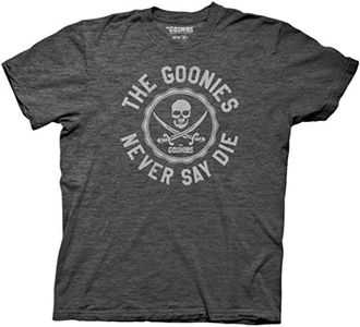 Ripple Junction Goonies Never Say Die Varsity Adult T-Shirt Small Heather Charcoal