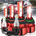 LTZXAP For Toyota Camry 2000 2001 2002 2003 2004 2005 2006 Light Bulbs, 800% Brightness Hi and Lo Beam+Fog Light Bulbs, Superfocused Beam Mode, 6500K White, 36000LM Super Bright, 1:1 Size, 6PCS