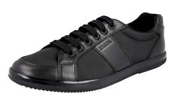 Prada Men's 4E2845 OMG F0002 Black Leather Trainers/Sneaker UK 11.5 / EU 45.5