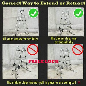 5M Telescoping Ladder – 330lb Capacity, Portable Extension Ladder
