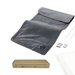 Portable 5V Electric Heat Pad, Travel Heat Pads for Car Airplane, USB Heating Pad with 3 Heat Settings and Auto Shut-Off, Machine Washable, LED Controller, Gifts for Women, Men (Grey)