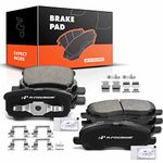 A-Premium Front & Rear Ceramic Disc Brake Pads Set Compatible with Select Chrysler, Dodge, Jeep and Mitsubishi Models - 200, Sebring, Avenger, Caliber, Compass, Patriot, Lancer, with Hardware, 8 Pcs