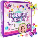 B Me Headband Making Kit for Girls - DIY 16 Unique Girls Hair Accessories with 60+ Craft Supplies - Arts & Crafts Gifts for Girls Ages 5-12