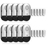 Door Window Alarms Wireless 10 Pack for Home Security，Sanjie 120DB Sliding Window Pool Alarm Magnetic Sensors for Kids, Elderly Dementia Patients