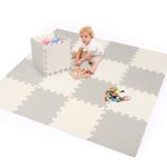 Hadwin Foam Play Mat - Soft EVA Puzzle Mats for Kids & Toddlers, Safe Jigsaw Playmats for Baby, Interlocking Kids Playmat Floor Matting Foam Garden Fitness Nursery Mat, 16 Pcs of Pack