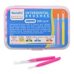 Angzhili 30count 0.6mm Interdental Brushes,Dental Tooth Flossing Head Brush,Toothpick Floss Stick Teeth Braces Brush Tooth Cleaning Tools