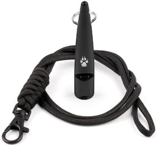 TDL Gun Dog Whistle with Lanyard - for Tow and Dog Training - Long Distance - Good Frequency for Most Breeds - Consistent ... (Black with Black Rope)