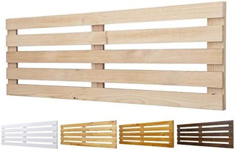 PALETS TALAVERA SL Cabecero de Madera Maciza Mod. Venecia para Camas de 80cm, 90cm, 110cm, 135cm, 150cm. Herrajes incluidosCIA (110cm X 60cm, Crudo)