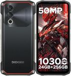 DOOGEE Blade10 Power Rugged Smartphone, 24GB+256GB/2TB, 10300mAh Battery Rugged Phone Android 14, 50MP+8MP, 90Hz 6.6” HD+, 4G Dual SIM IP68 Waterproof Phone, 3 Card Slots, NFC/Fingerprint ID, Black