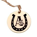 Personalised Horse Shoe Initial Necklace, Horse Jewellery, Horse Lover Gift