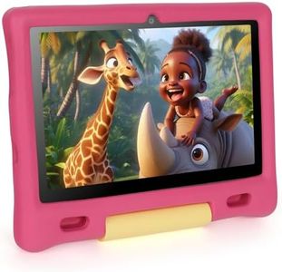 ZIBATIS 10 Inch Kids Tablet, Android 14, Octa Core Processor, 16GB RAM, 128GB ROM, 1TB TF, 5000mAh Battery, WiFi, Bluetooth, Type-C, Pink