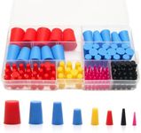 125PCS Silicone Rubber Stoppers, Coldairsoap High-Temperature Rubber Tapered Plug 8 Size 1/16" to 5/8" for Protecting Hole Plugs, Spraying, Coating, Painting