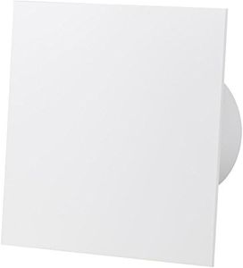 Shiny White Acrylic Glass Front Panel 100mm Standard Extractor Fan for Wall Ceiling Ventilation 230VAC