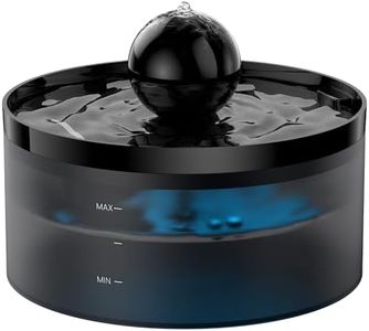 GOOSTOO Cat Fountain with Ball Shape, 3.2 L Drinking Fountain for Cats, Quiet Cat Fountain for Cats, Water Level Visible, Multiple Filtration, Two Water Release Modes, Attracts Pets to Drink Water